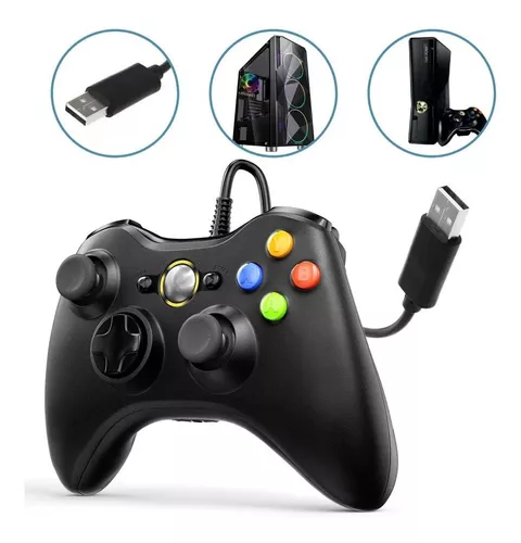 Controle Video Game Xbox 360 Com Fio Joystick Xbox360 E Pc