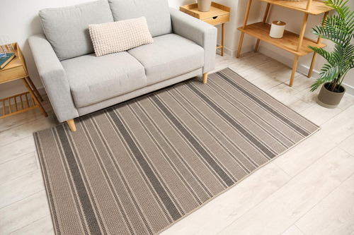 Tapete Eco Nature Riscas 100x150 Sisal Sintetico Listrado 77