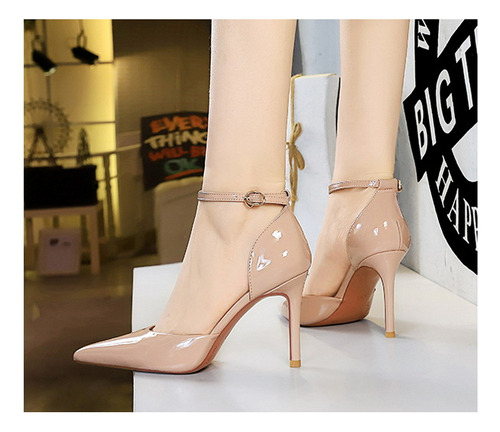 Zapatos De Cuero De Tacón Alto Para Mujer, Sandalias Con Cor