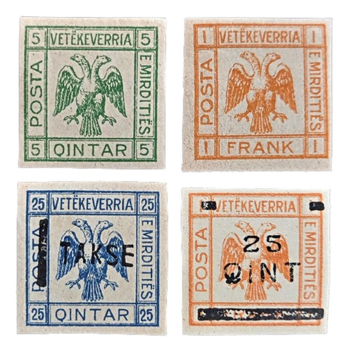 Albania, Lote De 4 Sellos No Emitidos Año 1921 Mint L19459