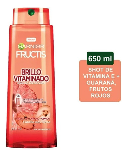 Shampoo Fructis Brillo Vitaminado 650 Ml