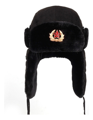 Gorro De Piloto Ruso Con Emblema Ushanka Para Invierno, Orej