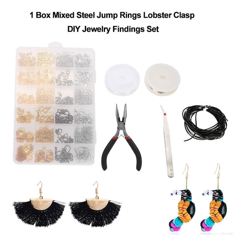 24PCS garra de langosta cierre pulsera Crimp Clip termina set FORNITURAS Craft