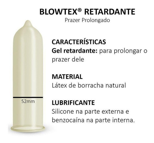 Imagem 5 de 7 de Preservativo Blowtex Retardante C/ 6 Unidades