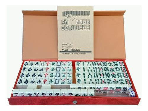Yiniuren Travel Mahjong Set Portable 144 Sheets Ivory Mahjon