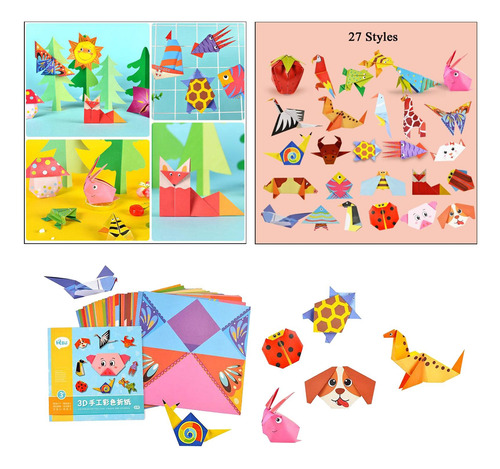3 Papel Origami 54 Hojas Para Artes Y Artesanías Para