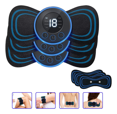 Kit 3 Masajeador Portátil Recargable Para Dolor De Cuello Y