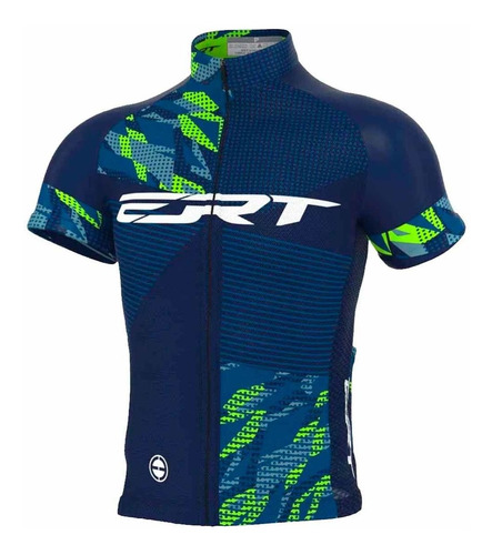 Camisa Ert Nova Tour Dots Azul E Verde Roupa Bike Ciclismo