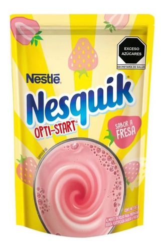 3 Pack Alimento Polvo Nestlé Nesquik Sabor Fresa 357 G C/u