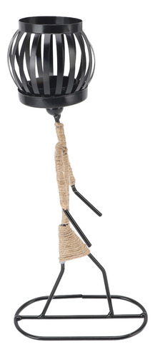 Candelabro Moderno Con Forma De Figura De Hierro, Metal Rúst