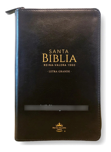 Biblia Reina Valera 1960 Letra Grande Manual Cierre Negro