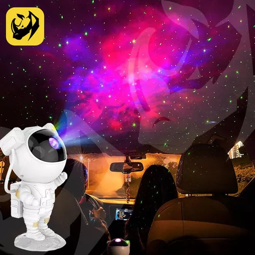 Proyector Lámpara Luz Led Galaxia Astronauta Ho442 Color de la estructura  Blanco