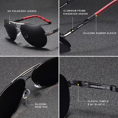Gafas Kingseven 725 Polarizadas Piloto Conducción Uv400 Lujo