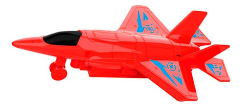 Avião Controle Remoto Sem Fio 2 Funções Brinquedo Infantil Vermelho F-35