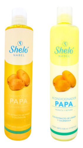 Shampoo De Papa Y Acondicionador De Papa Para Cabello Shelo.