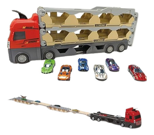 Mega Hauler Truck Con Pista De Carreras De Eyección