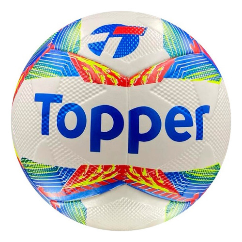 Bola Topper Slick Ii Futebol Society Branca E Azul Cor Azul/vermelho