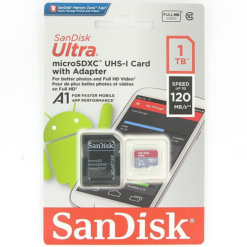 Memoria Microsd Original 120mb/s 1tb Sandisk Ultra 
