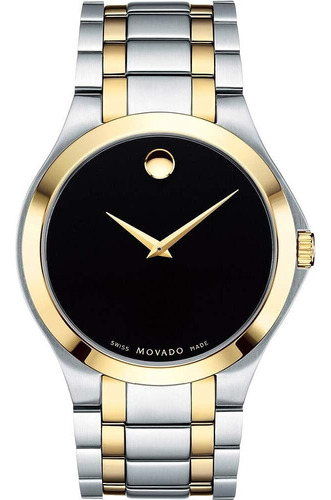 Movado Collection Black Dial Two-tone Mens Watch 0606896