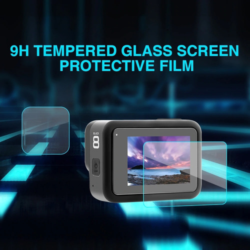 Imagen 3 de 8 de Kit X3 Protector Vidrio Gopro 8