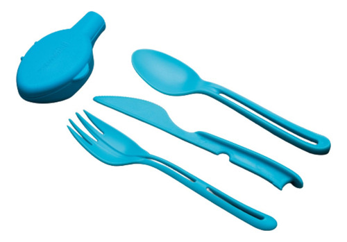 Set De Cubiertos Compact Betterware Cuchara Tenedor Cuchillo Color Celeste