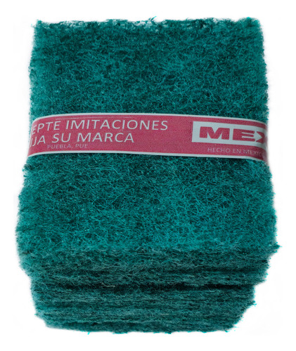 100 Pack Con 3 Fibra Verde Grande Trastes Limpieza 16x14 Cm