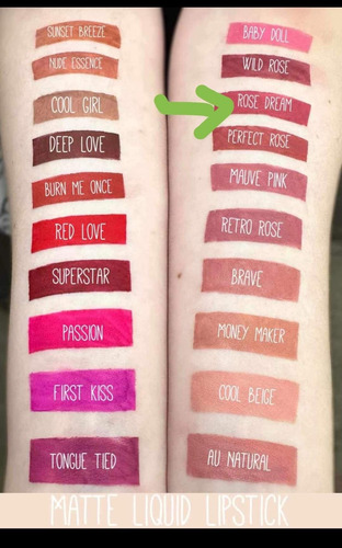 Labial Líquido Mate Farmasi 8 Hrs Duracion 08 Rose Dream Rose Dream