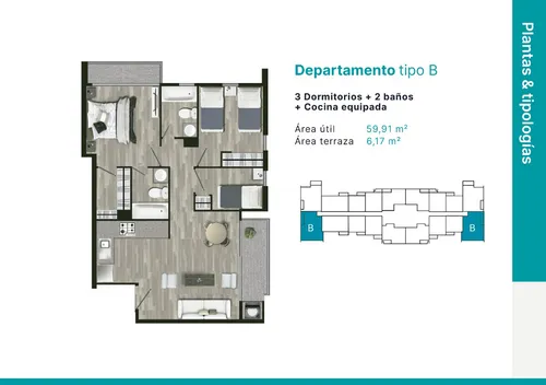 Nuevos, 3 Dormitorios, Ed. Nexus Vespucio, Sin Comisión