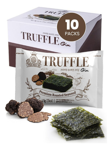 Snacks Coreanos De Trufa Negra Algas Tostadas Nori 100g