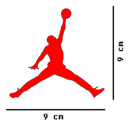 Jordan Nike Logo Sticker Vinil 2 Pzs Red $135 Mikegamesmx