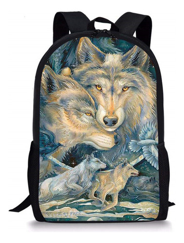 Bolsa De Lona Con Estampado De Lobo Personalizada Con Estamp