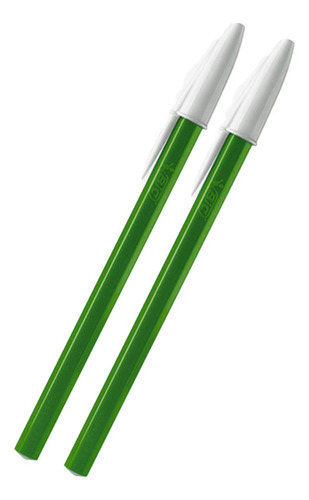 Boligrafo Bic Opaco 1 Mm Verde Bic X 2 Unidades