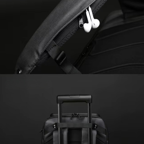 Mochila Multifuncional Notebook 15,6 Carregamento Solar Externo com Usb Material Impermeavel Cor Preto Kingsons Ks9386w