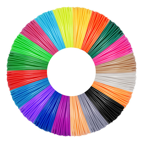 20 Colores De Repuestos De Filamento Pla De 0.069 in, Total 