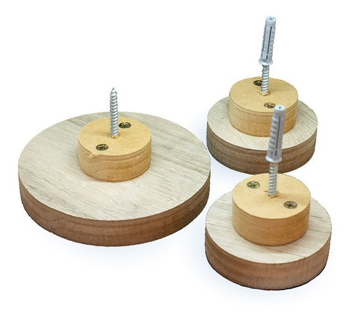 Imagen 3 de 4 de Perchero De Pared Circulos X 3 Escandinavo Nordico