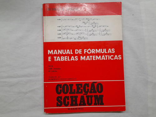 Manual  De Formulas E Tabelas Matematicas Murray R. Spiegel