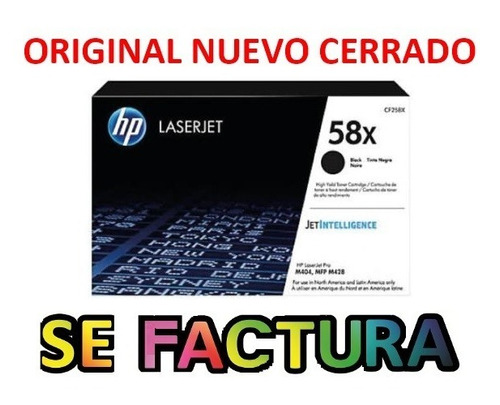 Toner Hp Cf258x 58x Negro Laserjet M428 M404 Orig Facturado