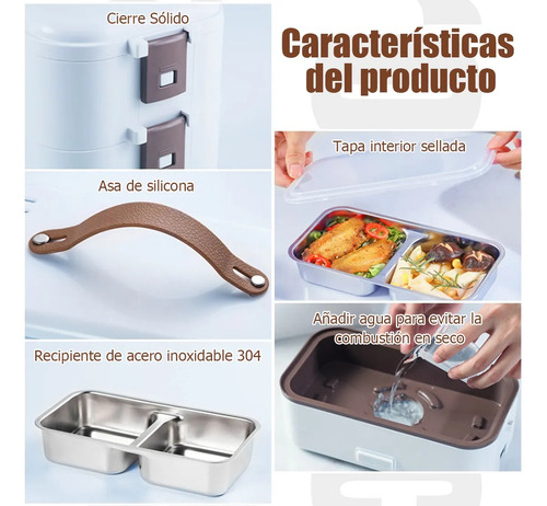 Lonchera Eléctrica 1.2l Portátil Para Conservar Calor