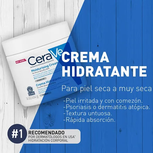 Crema para cuerpo CeraVe Corporal Crema Hidratante en pote de 340mL/340g
