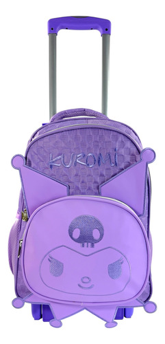 Mochila De Llantas Lonchera Y Lapicera Hello Kitty, Kuromi 5 Lila Kuromi