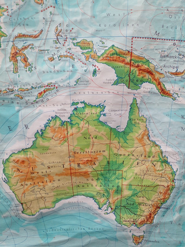 Mapa Gigante De Australien Und Ozeanien (Usado)
