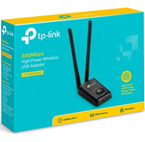 Imagen 2 de 2 de Adaptador Usb Wifi Tp Link 8200 300 Alta Potencia 2 Antenas