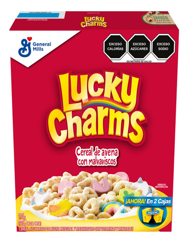 Imagen 1 de 1 de Cereal Importado Lucky Charms 2 Cajas D 652gr C/u (1.304 Kg)
