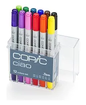 Comprar Copic Juego De Marcadores De Alcohol Ciao, Básico De 12 Pi. Color Básico - Colores primarios y secundarios básicos