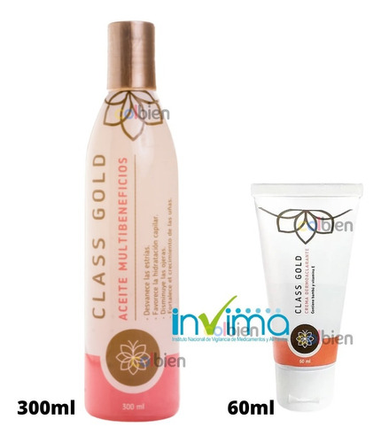 Aceite Multibeneficios + Crema Dermoaclarante Class Gold