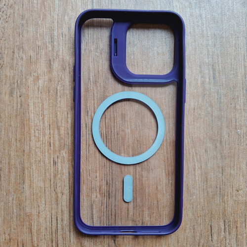 Funda Para Iphone 14 Plus/pro Max Estilo Magsafe Lens Stand Violeta