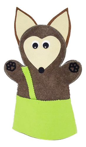 Fantoche - Feltro - Lobo E Os Três Porquinhos - Kits E Gifts