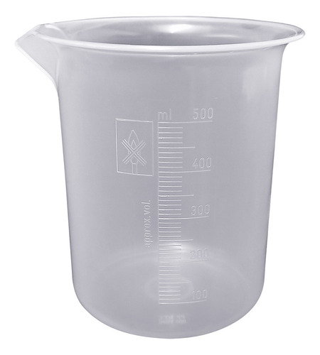 Vaso De Precipitado Graduado Plástico Pp 500ml Autoclavable