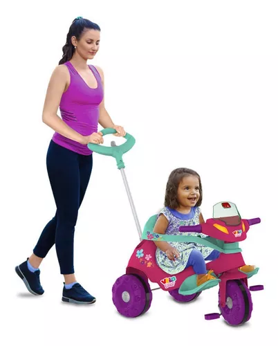 Triciclo Infantil Velo Baby com Empurrador - Bandeirante