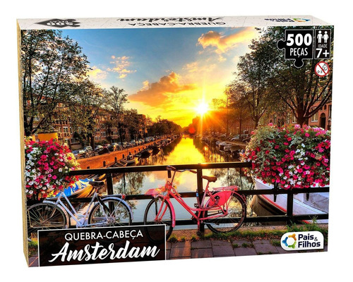 Quebra-cabeça 500 Peças Amsterdam - Pais E Filhos